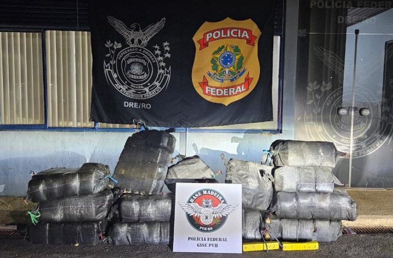 Polícia Federal divulgou a apreensão de 430 kg de drogas em Porto Velho