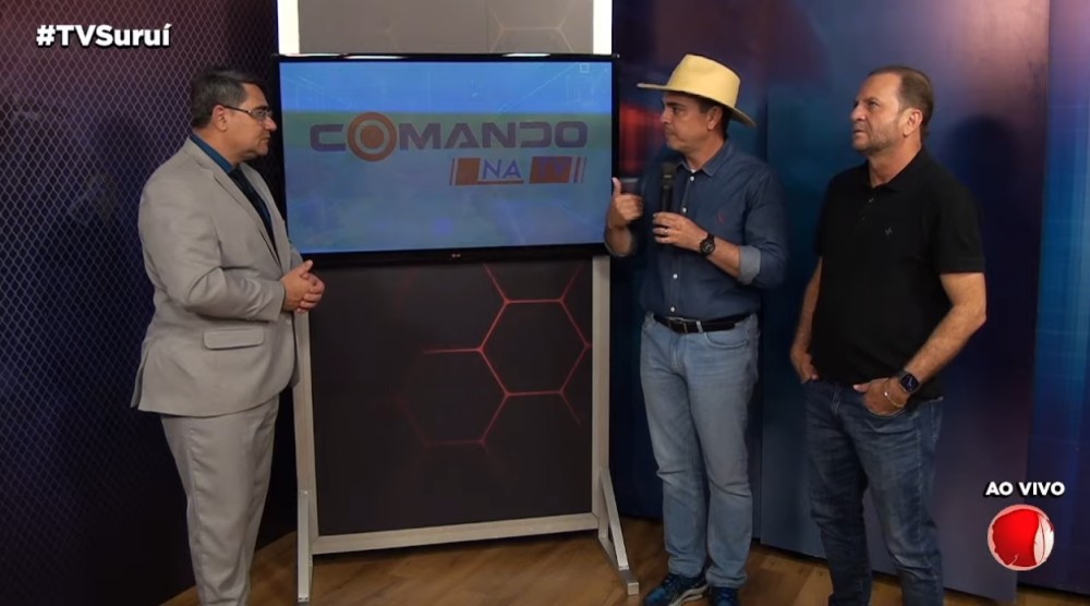 Nelson Salles entrevista o governador em exercício Sérgio Gonçalves na TV Suruí Cacoal
