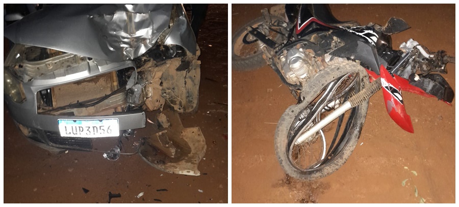 Jovem de 24 anos, morre em colisão de moto com automóvel na B-80, em Ariquemes