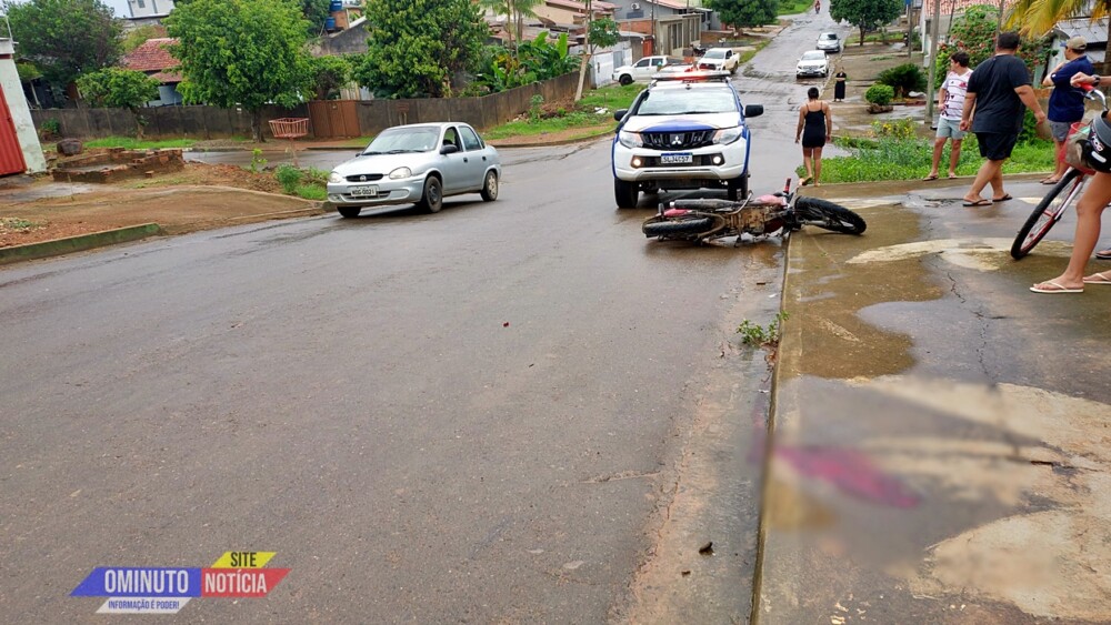 Idoso atropelado é abandonado por motociclista que seria funcionário de frigorífico em Jaru