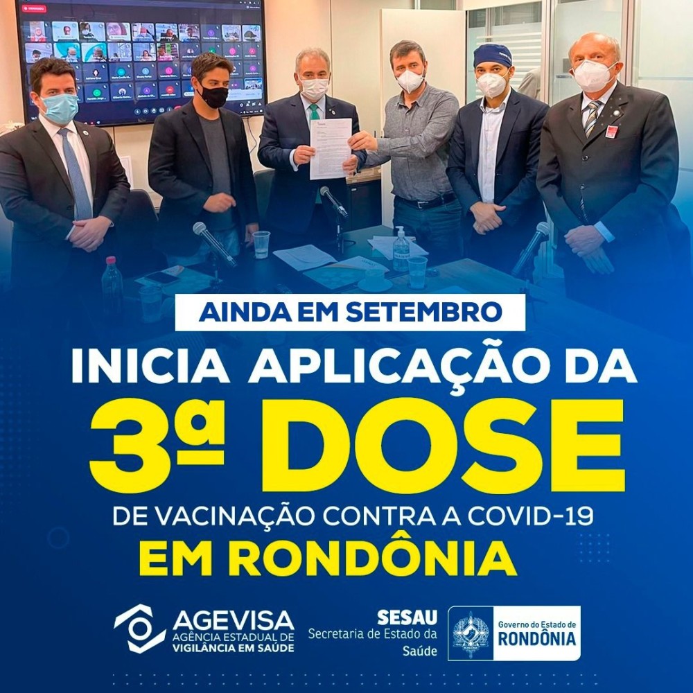 Fernando Máximo anuncia a 3ª dose de vacina para idosos imunizados há mais de seis meses, em Rondônia