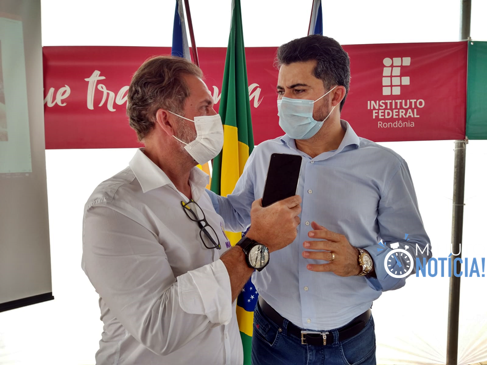 Senador Marcos Rogério fala sobre seu trabalho na CPI da Covid-19, durante visita ao IFRO-Jaru, RO