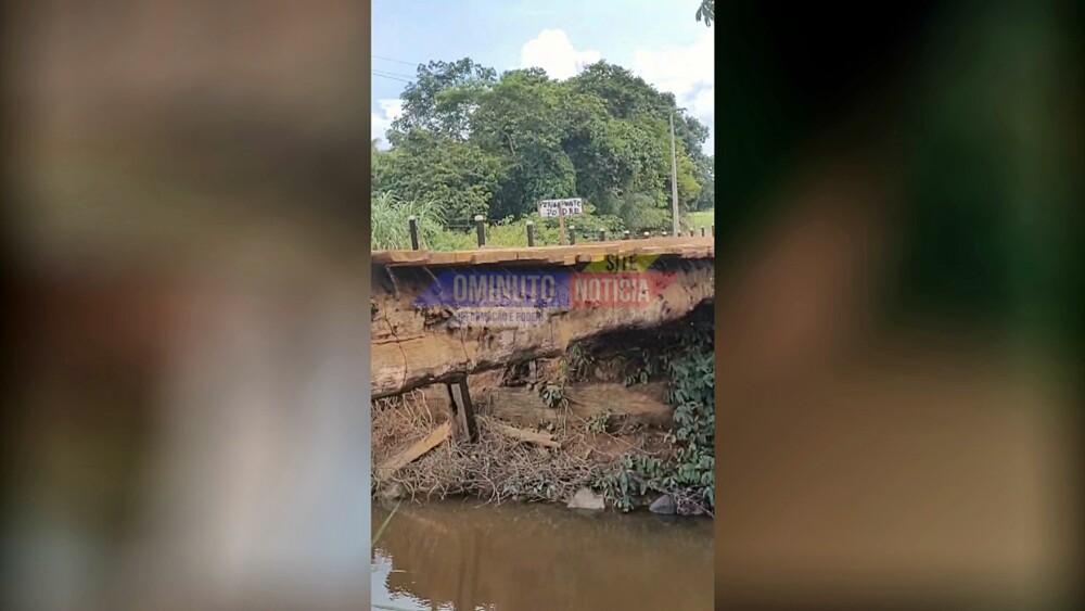 Morador grava vídeo mostrando ponte da Linha 14; infraestrutura comprometida oferecendo risco!