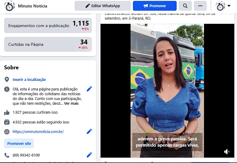 (Vídeo) Rondônia e mais 16 estados aderem a greve dos caminhoneiros